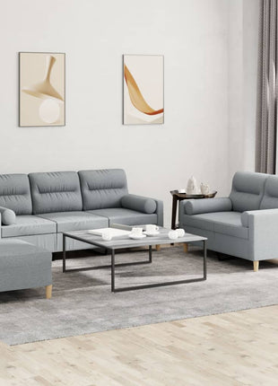 3-Delige Loungeset Met Kussens Stof