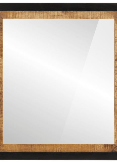 Badkamerspiegel 55x1x60 cm glas en massief mangohout