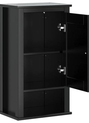 Badkamerkast BERG 40x27x71,5 cm massief grenenhout zwart