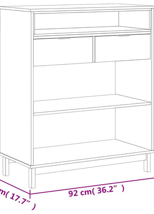 Bartafel FLAM 92x45x110 cm massief grenenhout
