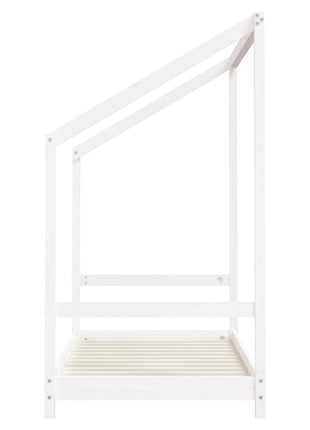 Kinderbedframe 2x(80x160) cm massief grenenhout wit