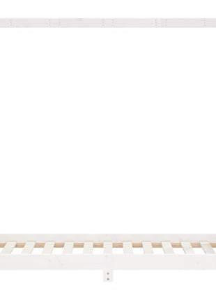 Kinderbedframe 2x(80x160) cm massief grenenhout wit