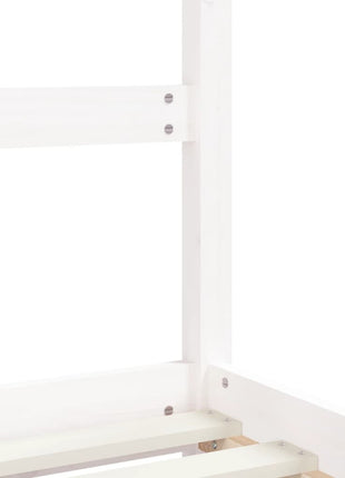 Kinderbedframe 2x(80x160) cm massief grenenhout wit