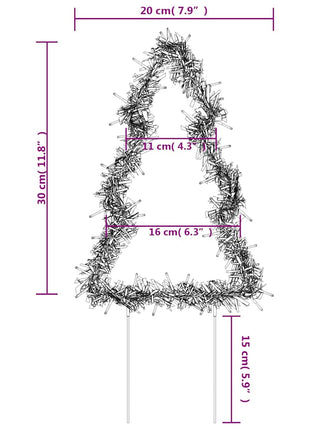 Kerstverlichting Kerstboom Met Grondpinnen 50 Led's 30 Cm