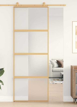 Schuifdeur Esg-Glas En Aluminium Kleurig Goud