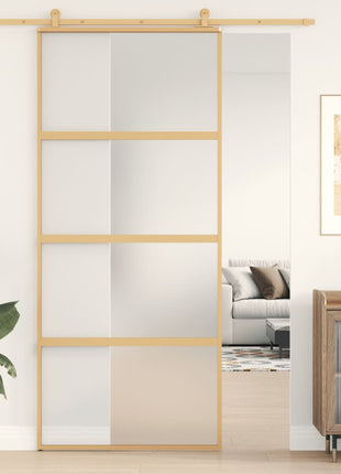 Schuifdeur Esg-Glas En Aluminium Kleurig Goud