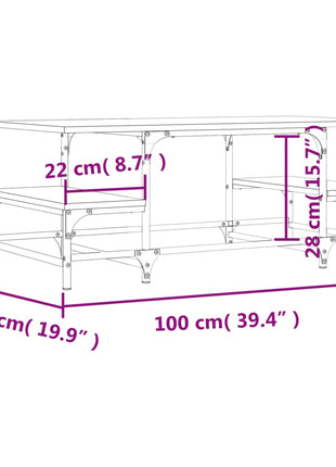 Salontafel 100X50,5X40 Cm Bewerkt Hout