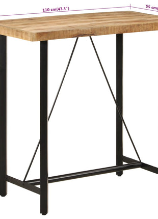 Bartafel 110x55x107 cm massief mangohout en ijzer