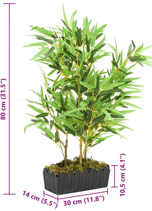 Kunstplant Bamboe 500 Bladeren 80 Cm Groen