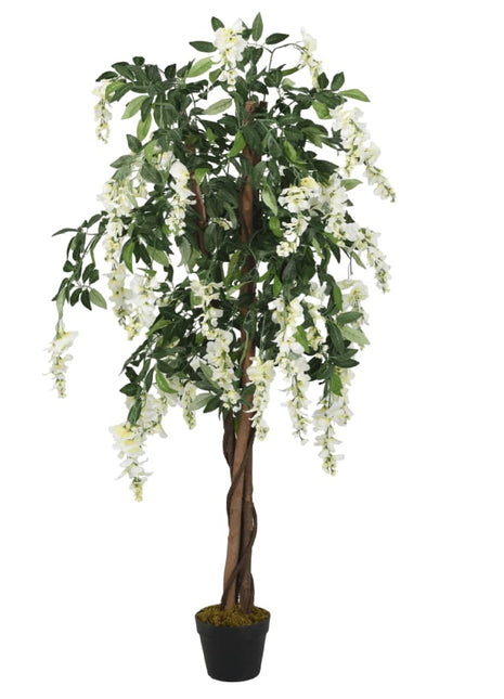 Kunstplant Wisteria 1260 Bladeren Groen En Wit