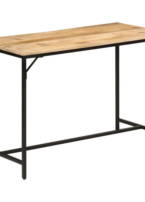 Eettafel 110x55x75 cm massief ruw mangohout en ijzer