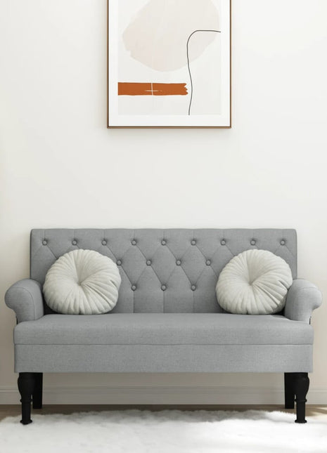 Bankje Met Rugleuning 120X62X75,5 Cm Kunstsuèdeleer