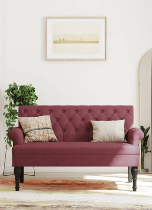 Bankje Met Rugleuning 120X62X75,5 Cm Kunstsuèdeleer