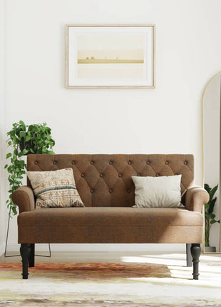 Bankje Met Rugleuning 120X62X75,5 Cm Kunstsuèdeleer