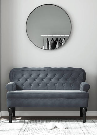 Bankje Met Rugleuning 119,5X64,5X75 Cm Fluweel