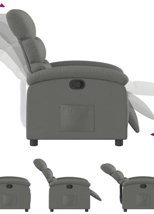 Fauteuil Verstelbaar Stof Donkergrijs