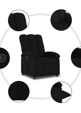 Fauteuil Verstelbaar Stof Zwart