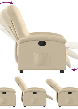 Fauteuil Verstelbaar Stof Kleurig Crème