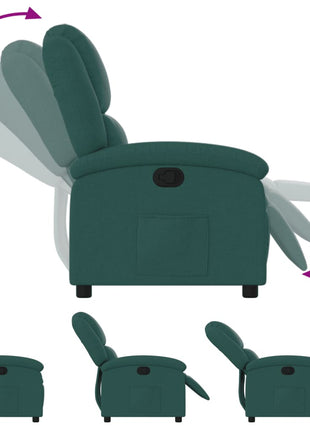 Fauteuil Verstelbaar Stof Donkergroen