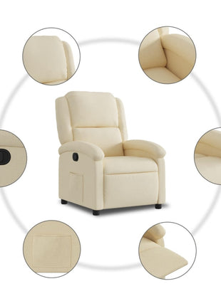 Fauteuil Verstelbaar Stof Kleurig Crème