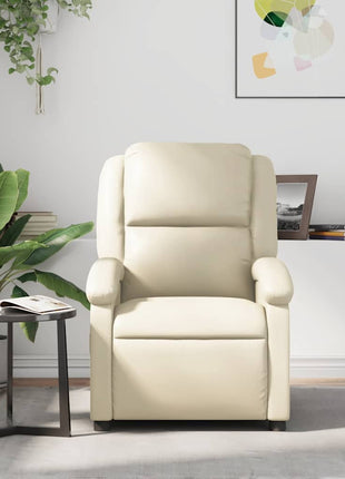 Fauteuil Verstelbaar Kunstleer Kleurig Crème