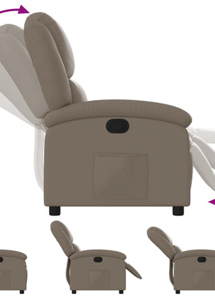 Fauteuil Verstelbaar Kunstleer Kleurig Cappuccino