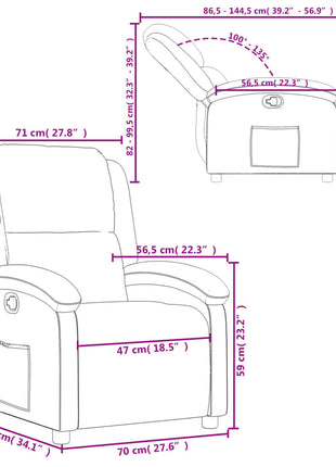 Fauteuil Verstelbaar Kunstleer Kleurig Cappuccino