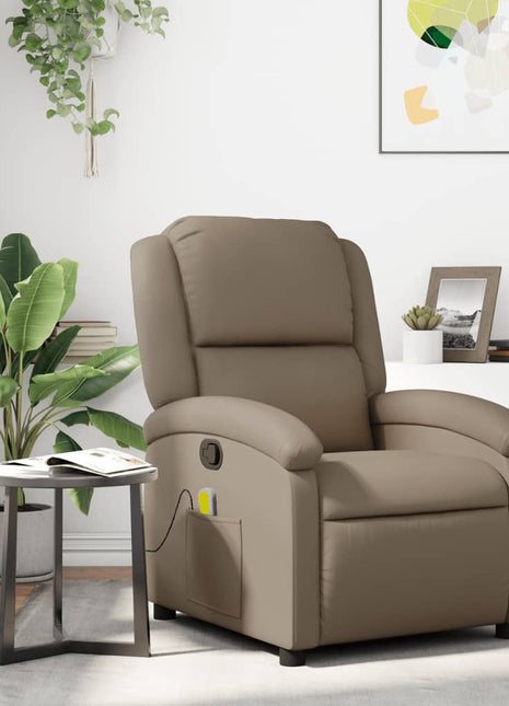 Fauteuil Verstelbaar Kunstleer Kleurig Cappuccino