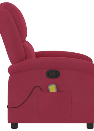 Massagestoel Verstelbaar Fluweel Wijnrood
