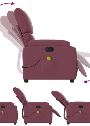 Massagestoel verstelbaar stof paars