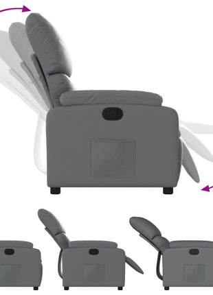 Fauteuil Verstelbaar Kunstleer Grijs