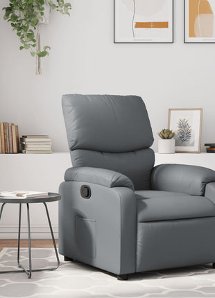 Fauteuil Verstelbaar Kunstleer Grijs