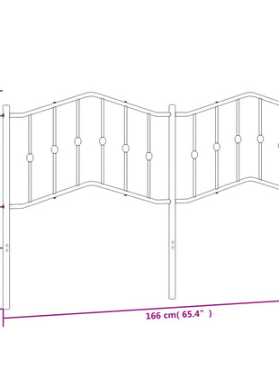 Hoofdbord 160 cm metaal wit