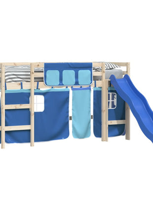Gordijnen voor hoogslaper polyester blauw