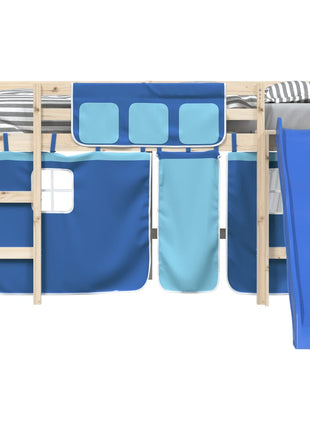 Gordijnen voor hoogslaper polyester blauw