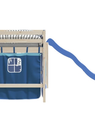 Gordijnen voor hoogslaper polyester blauw