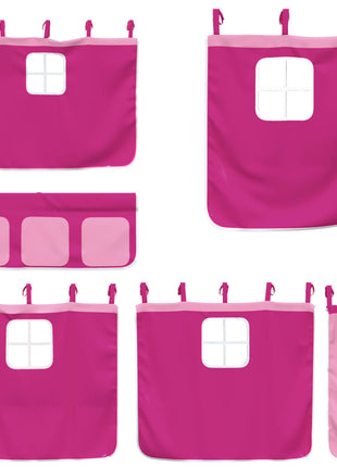 Gordijnen voor hoogslaper polyester roze