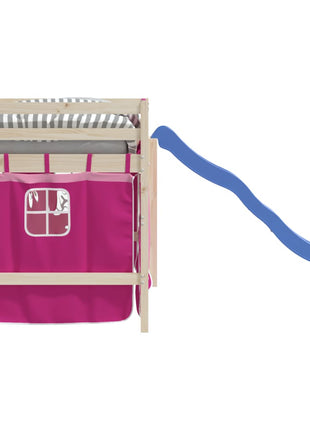 Gordijnen voor hoogslaper polyester roze