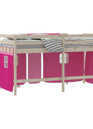 Gordijnen voor hoogslaper polyester roze