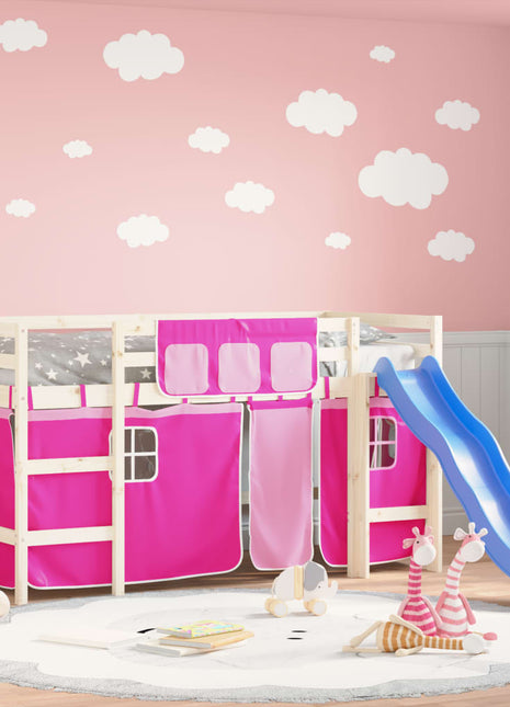 Gordijnen voor hoogslaper polyester roze