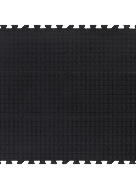 Rubbertegel 12 mm 90x120 cm zwart
