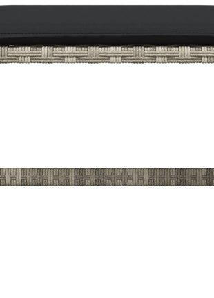 Tuinkrukken 4 st met kussens 41x41x36 cm poly rattan lichtgrijs
