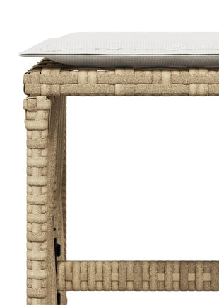 Tuinkrukken 4 st met kussens 41x41x36 cm poly rattan beige