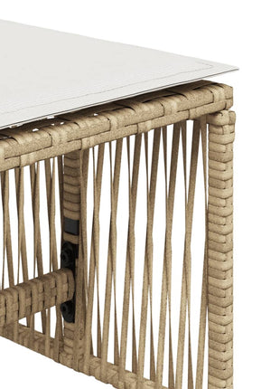 Tuinkrukken 4 st met kussens 41x41x36 cm poly rattan beige
