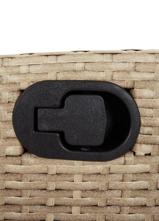 Tuinstoel verstelbaar met kussens poly rattan beige