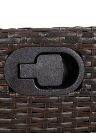 Tuinstoelen 2 st verstelbaar met voetensteun poly rattan bruin