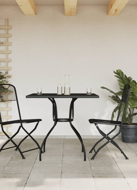 7-Delige Tuinset Metaalgaas Antracietkleurig