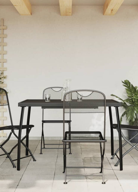 7-Delige Tuinset Metaalgaas Antracietkleurig