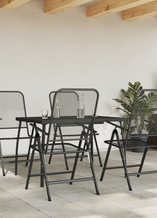 9-Delige Tuinset Metaalgaas Antracietkleurig