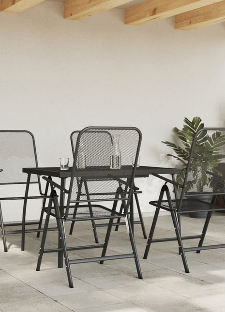 9-Delige Tuinset Metaalgaas Antracietkleurig